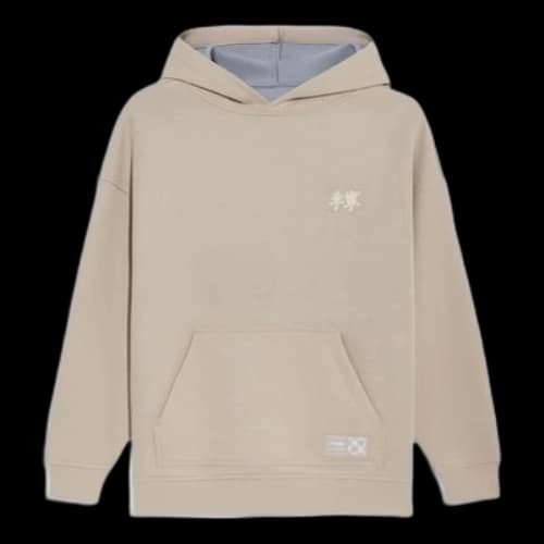 Li-Ning Sports Stylish Series Logo Embroidered Hoodie 'Beige Grey'