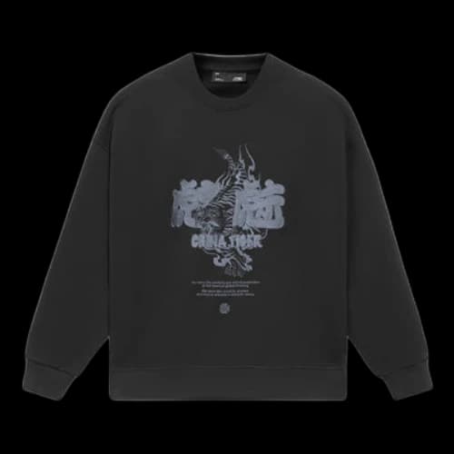 Li-Ning Sports Living Series CF Embroidered Pattern Loose Pullover 'Black'