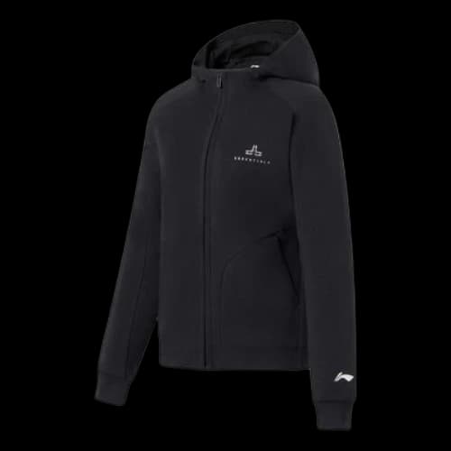 Li-Ning Essentials Logo Full Zip Training Hooded Jacket 'Black' (Women's)