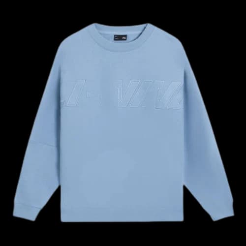 Li-Ning Logo Knit Sweatshirt 'Light Blue'