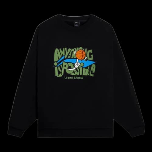 Li-Ning Hoops Comic Graphic Sweatshirt 'Black'