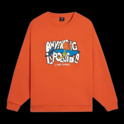 Li-Ning Hoops Comic Graphic Sweatshirt 'Orange'