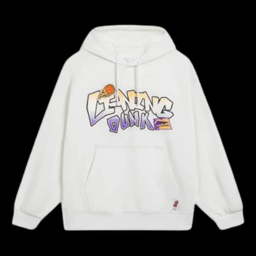 Li-Ning Hoops Cartoon Graphic Hoodie 'White'
