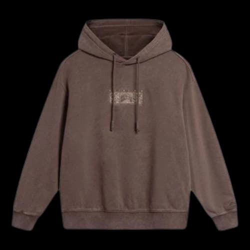 Li-Ning Chinese Culture Logo Fleece Hoodie 'Brown'