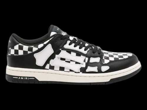 AMIRI Skel Low Checkered Black White