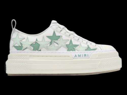 AMIRI Stars Court Low Platform White Frosty Green (Women's)
