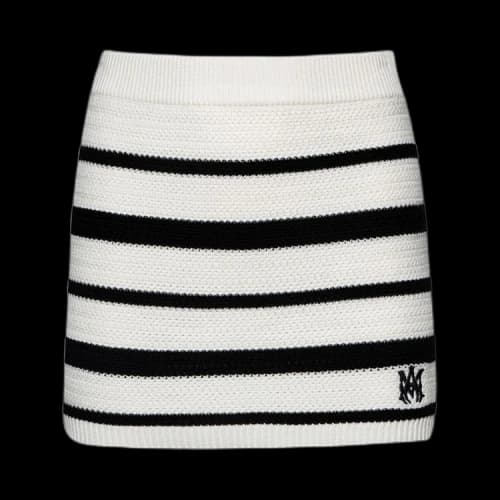 Amiri MA Striped Mini Skirt 'Black/Alabaster'