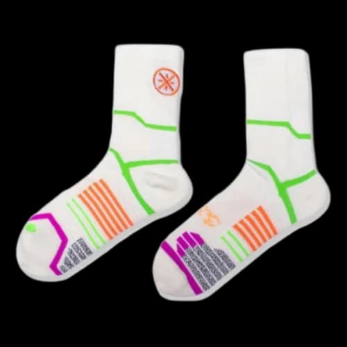Li-Ning Way Of Wade Basketball Socks 'White Green Purple'