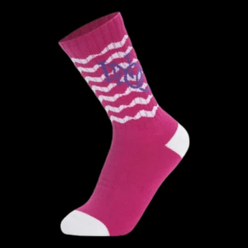 Li-Ning Logo Mid Cut Socks 'Pink White'