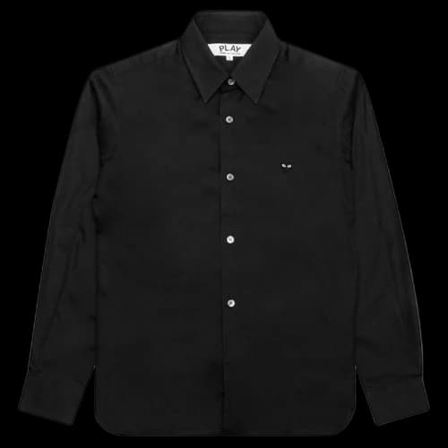 Comme des Garcons Play Women's Small Black Emblem Button Up Shirt Black