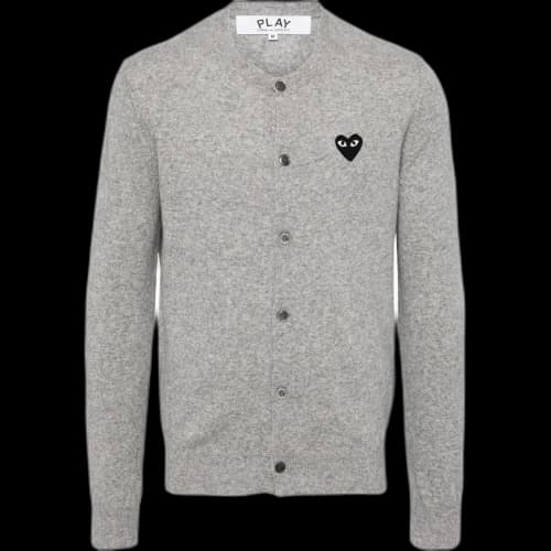 Comme des Garçons CDG Play Knitwear Men's Gray Crew Neck Moderate Other