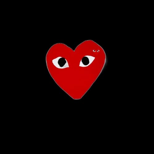 Comme des Garcons Play Women's Red Heart Emblem T-shirt White