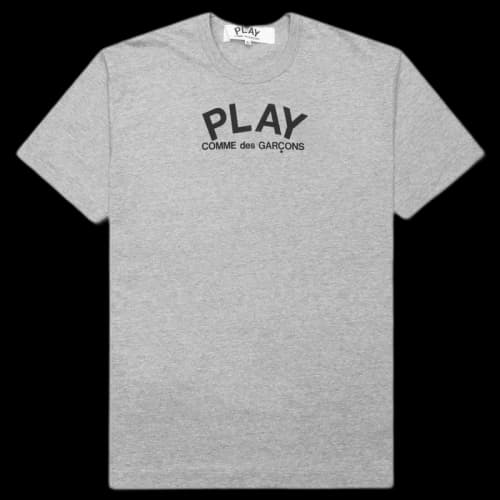 Comme des Garcons Play Small Text T-shirt Grey