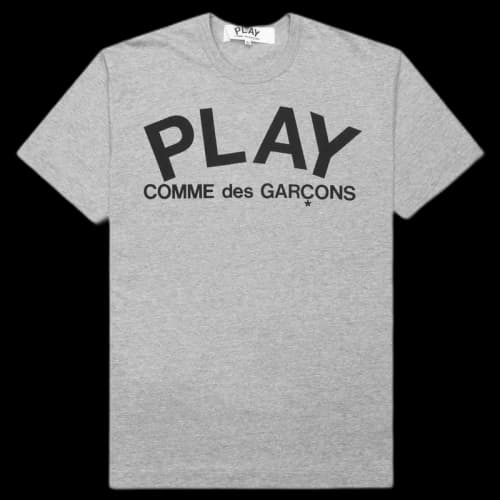 Comme des Garcons Play Women's Text T-shirt Grey