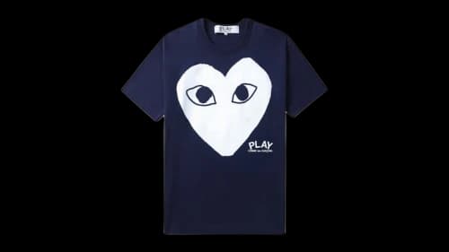 Comme des Garcons PLAY Big Heart Logo Tee Navy