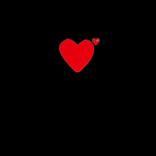 Comme des Garcons Play Women's Red Emblem No Eyes T-shirt White