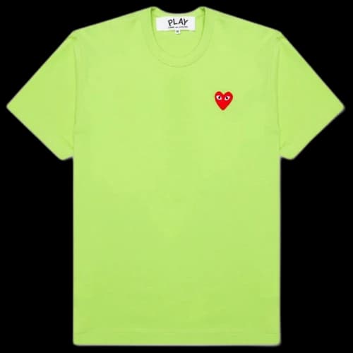 Comme des Garcons Play Women's Pastelle Red Emblem T-shirt Green