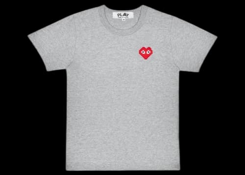 Comme des Garcons Play x Invader T-Shirt Top Grey