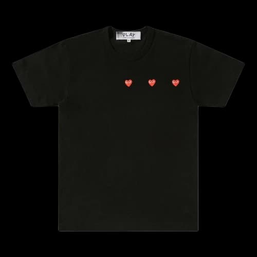 Comme des Garcons PLAY Logo Print Tee Black