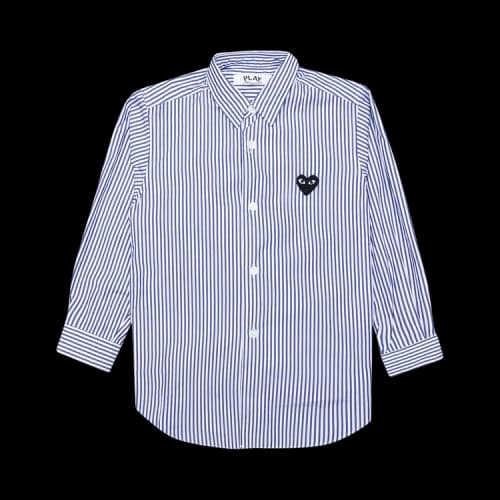 Comme des Garçons PLAY Long-Sleeve Striped Shirt 'White/Blue'