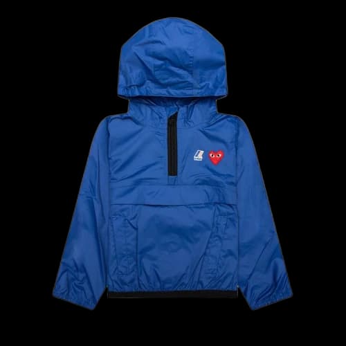 Comme des Garçons PLAY Kids x K-Way Half Zip Jacket 'Blue'