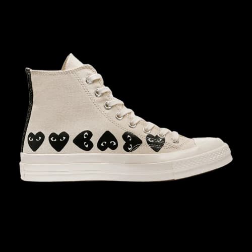 Comme des Garçons PLAY x Converse Chuck 70 High 'Multi Heart - Beige'
