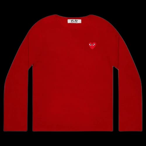 Comme des Garcons PLAY Play Red Heart Crewneck Sweater Red