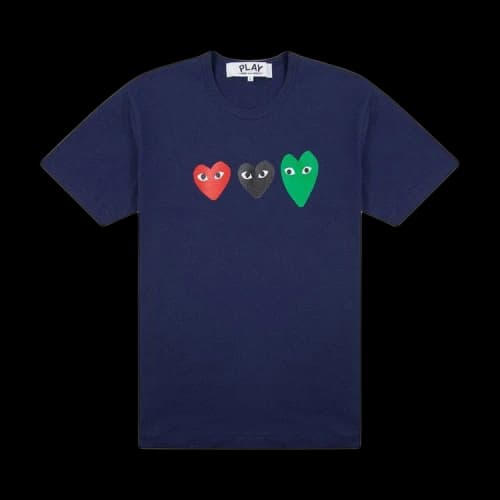 Comme des Garcons PLAY Play Multi Heart T-shirt Navy