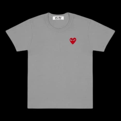 COMME des GARCONS PLAY Heart Logo Tee 'Grey' (Women's)