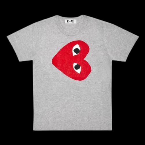 Comme des Garcons PLAY Play Red Sideways Heart T-shirt Grey