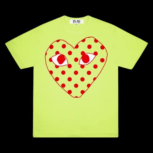 Comme des Garçons PLAY Dot Heart T-Shirt 'Green'