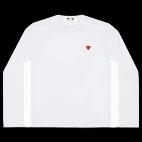Comme des Garcons PLAY Play Small Red Heart L/S T-shirt White