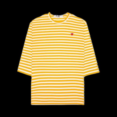 Comme des Garçons PLAY Stripe T-Shirt 'Yellow'