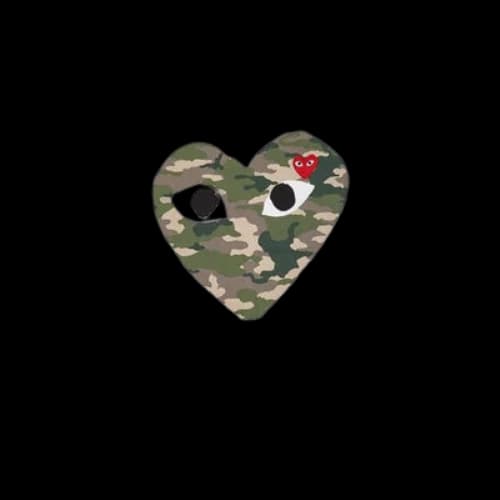 COMME des GARCONS PLAY Camouflage Pattern Short Sleeve White