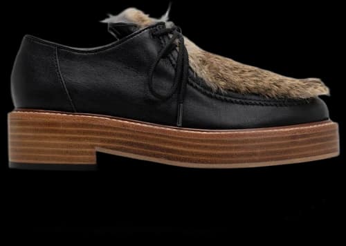 Maison Mihara Yasuhiro Double Sole Moca Shoes Black