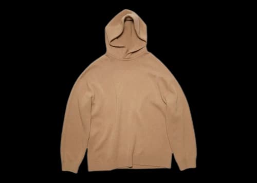 Acne Studios Cashmere Wool Relaxed Fit Hooded Jumper Light Brown