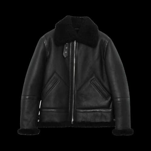 Acne Studios Shearling Aviator Jacket 'Black'