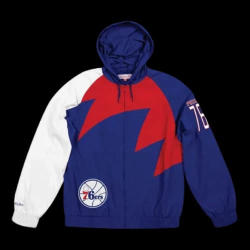 Mitchell & Ness Shark Tooth Hooded Jacket 'Philadelphia 76ers'