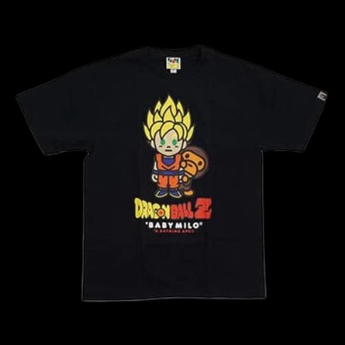 BAPE Dragon Ball Z Super Saiyan Goku Baby Milo Tee Black