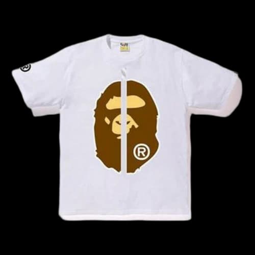 BAPE 2ND APE TEE Ape Head Printing Short Sleeve Unisex White