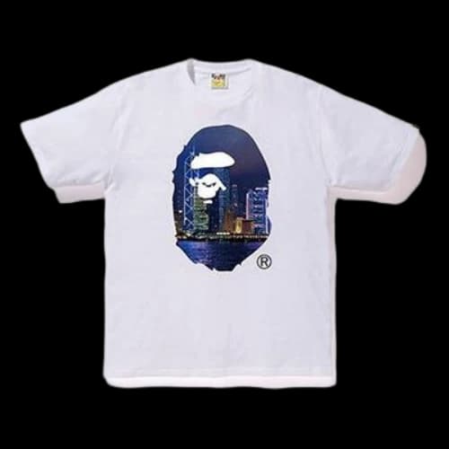 BAPE A Bathing Ape HongKong 13th Anniversary Ape Head T-Shirt 'White'
