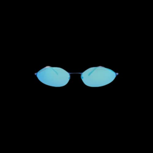Balenciaga Round Frame Metal Sunglasses 'Blue'