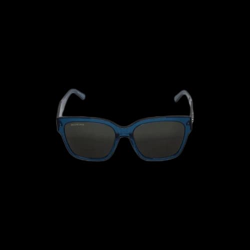 Balenciaga Clear Frame Square Sunglasses 'Blue'