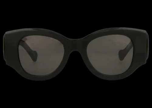 Balenciaga Round-Frame Acetate Sunglasses Black/Grey (BB0070S-30008288-006)