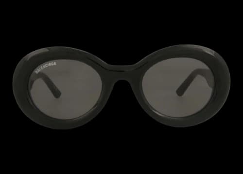 Balenciaga Round-Frame Acetate Sunglasses Black/Grey (BB0074S-30008394-001-00011)