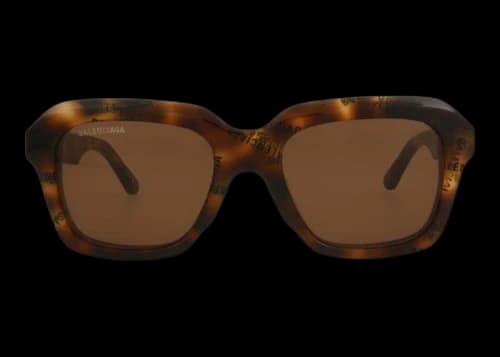 Balenciaga Square-Frame Acetate Sunglasses Havana/Brown (BB0127S-30010039-004-20355)