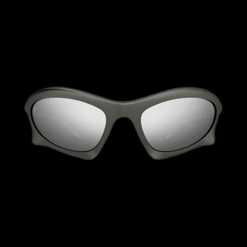 Balenciaga Bat Rectangle Sunglasses 'Gunmetal/Silver'