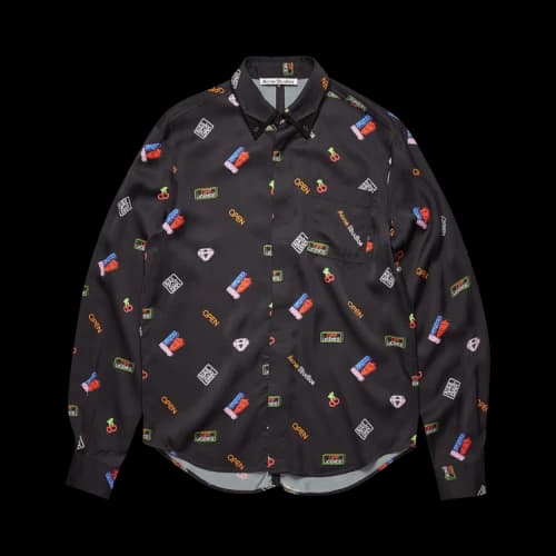 Acne Studios Neon Print Shirt 'Multi Black'