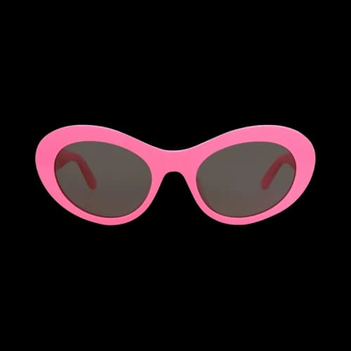 Balenciaga Round-Frame Recycled Acetate Sunglasses Pink Pink Grey (BB0294SK-30014541-004)