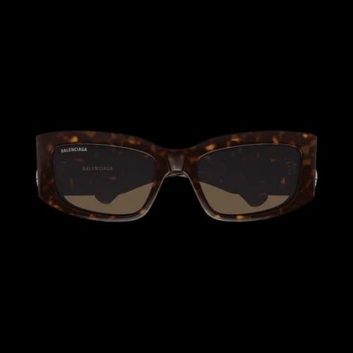 Balenciaga Rectangle Sunglasses 'Brown'